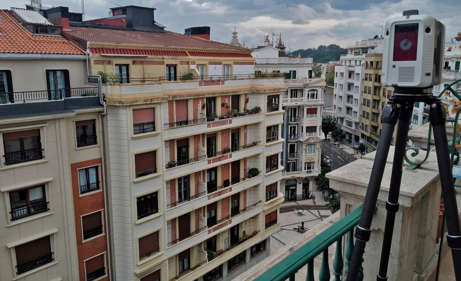 Escaneo 3D de fachada en Zabaleta 2 Donostia, antes de su rehabilitación energética